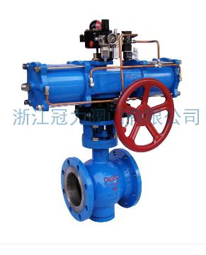 法蘭式V型球閥合流、分流、及流向自由的切換！